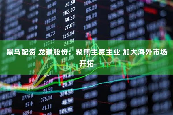 黑马配资 龙建股份：聚焦主责主业 加大海外市场开拓