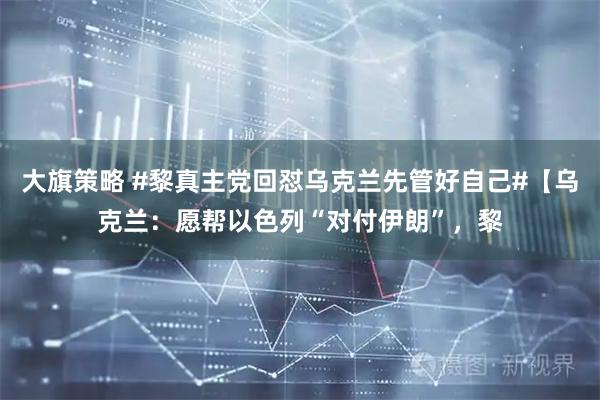 大旗策略 #黎真主党回怼乌克兰先管好自己#【乌克兰：愿帮以色列“对付伊朗”，黎