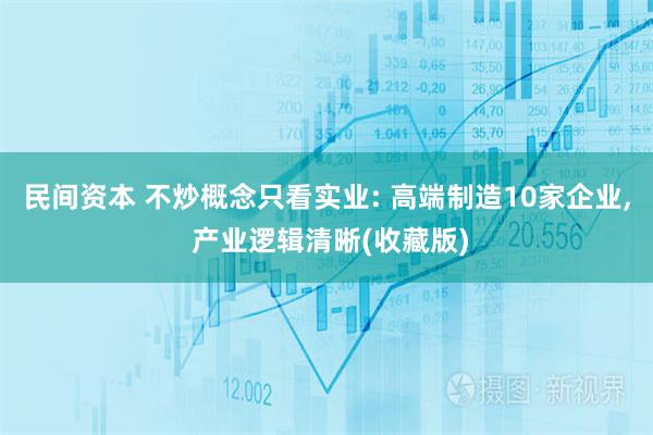 民间资本 不炒概念只看实业: 高端制造10家企业, 产业逻辑清晰(收藏版)