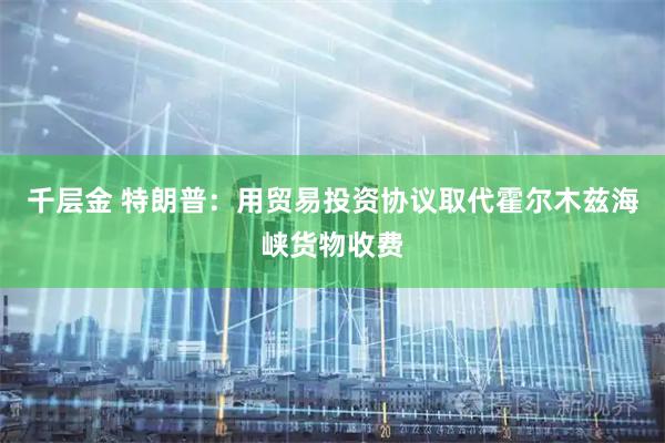 千层金 特朗普:用贸易投资协议取代霍尔木兹海峡货物收费